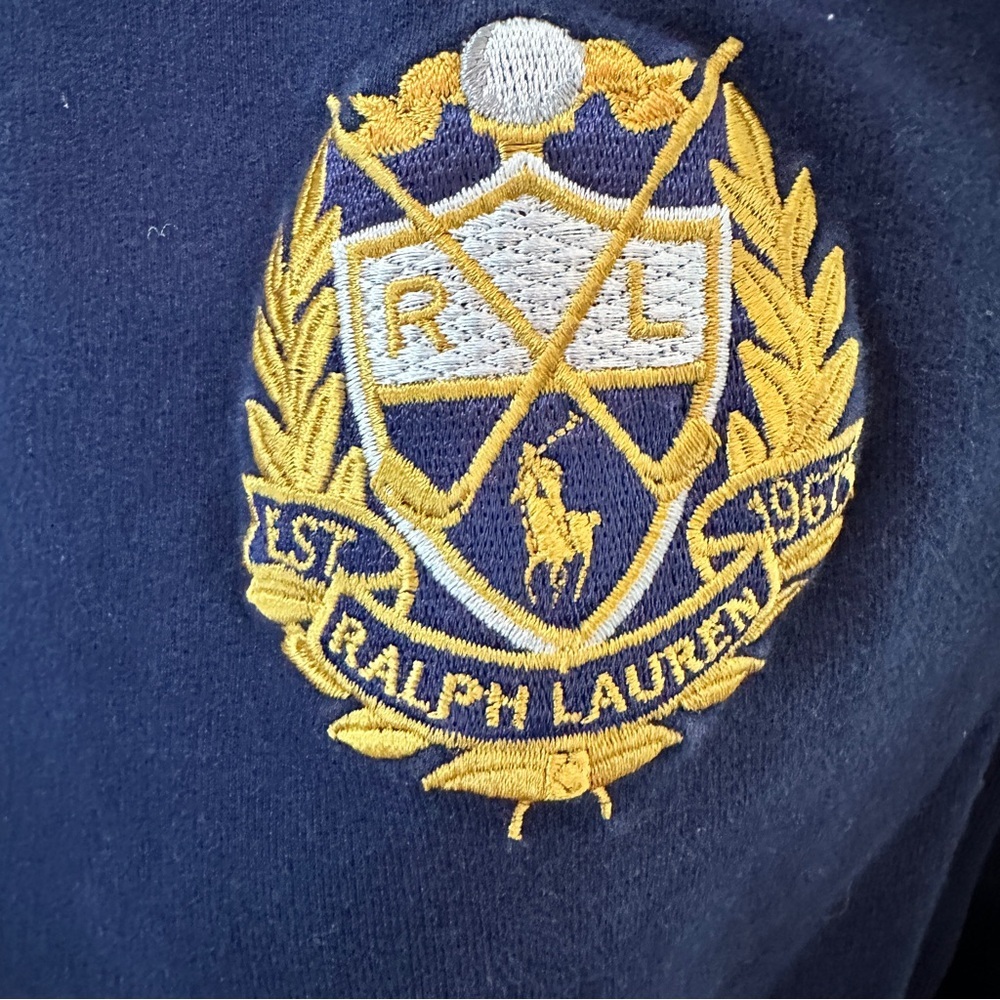 Ralph Lauren Navy Sweatshirt with Gold Emblem - Picture 4 of 15